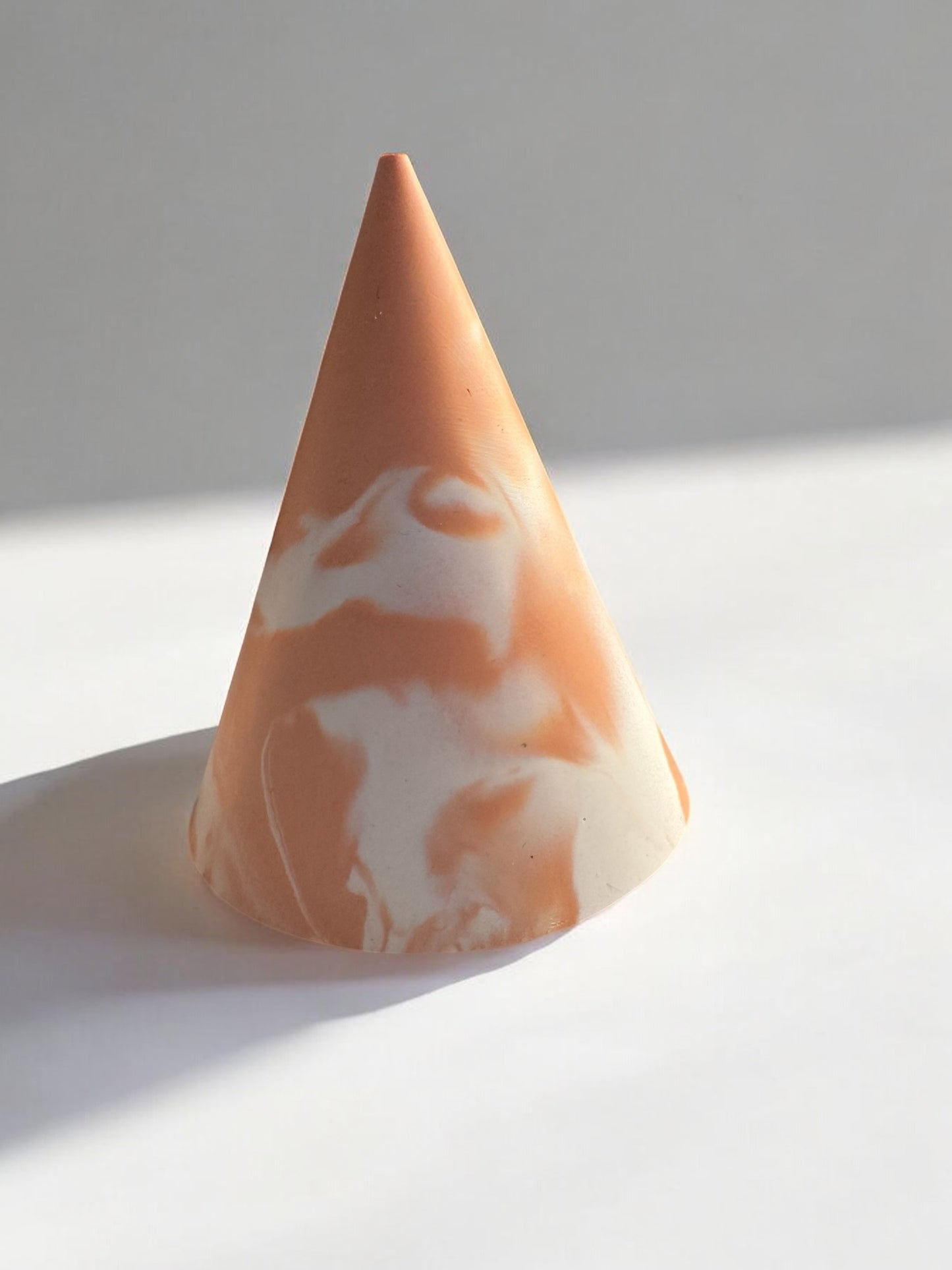 terracotta- white marble
