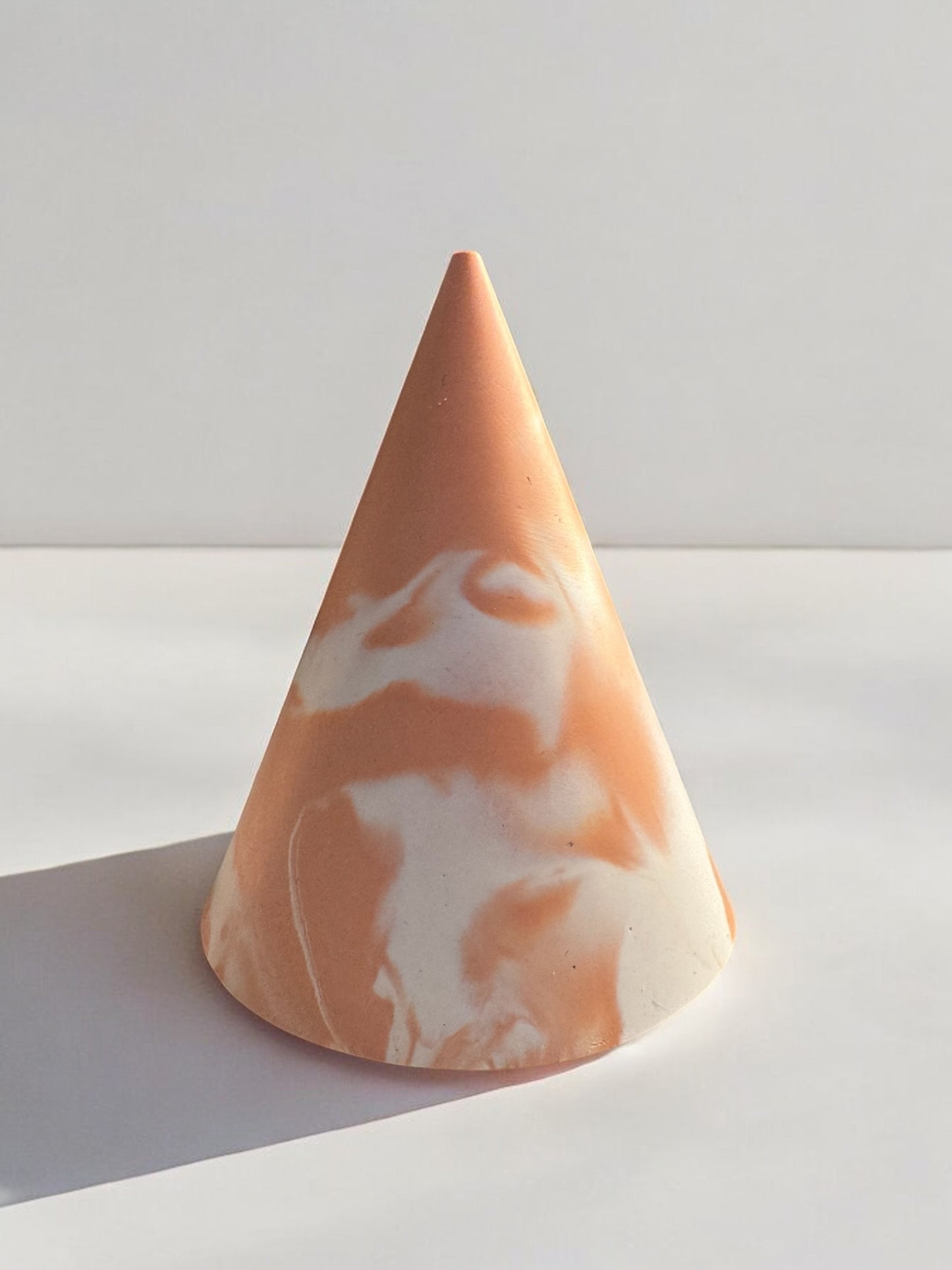 terracotta- white marble