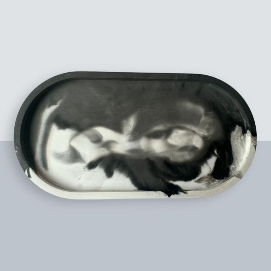 schwarz- weiss marmoriert II