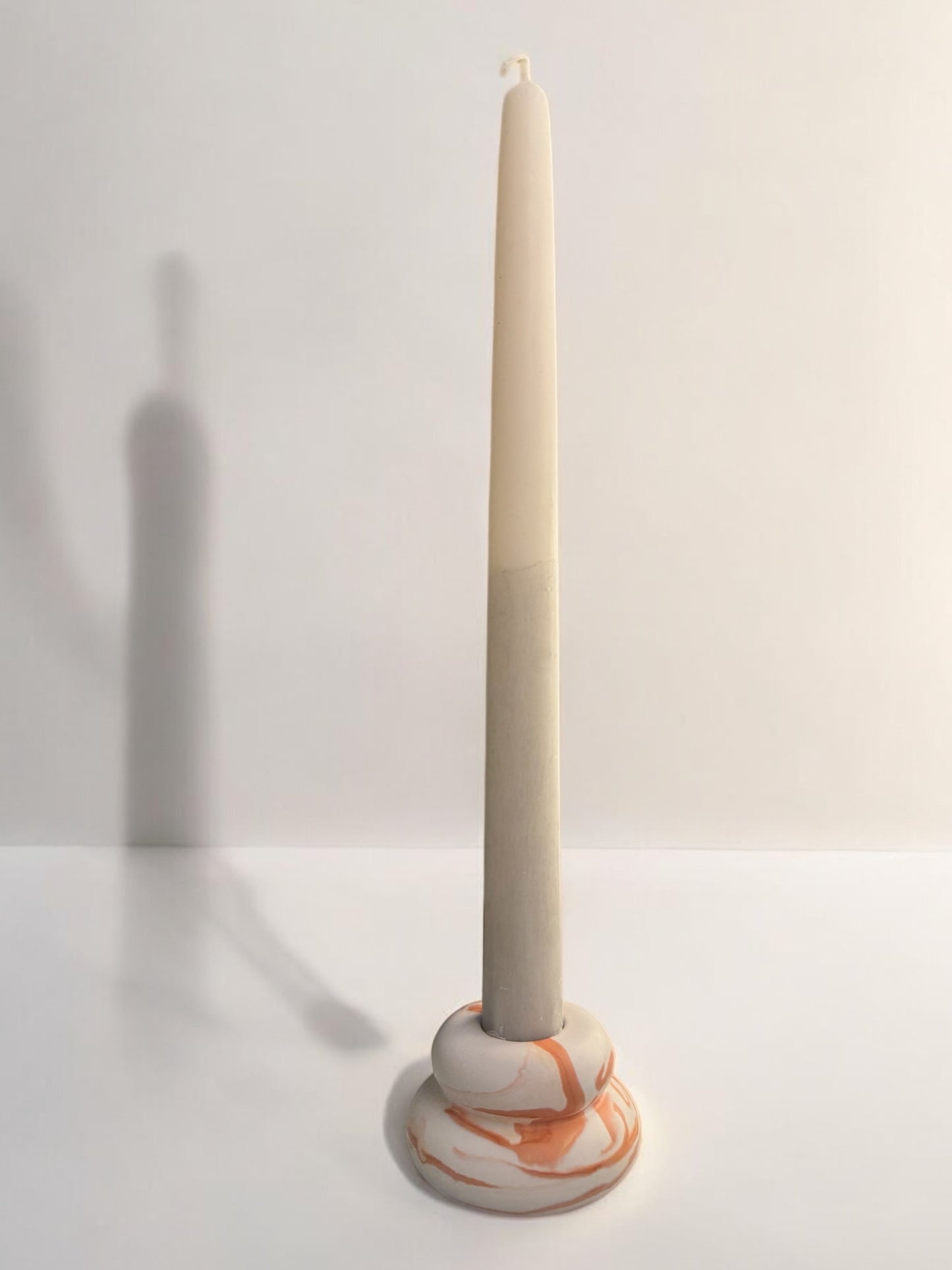 Terracotta- weiss marmoriert